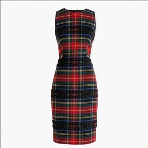New J Crew Sheath dress in Lurex® Stewart tartan